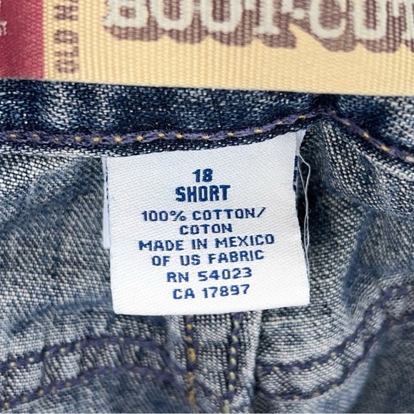 Size 18 Short Old Navy Distressed Bootcut Denim Jeans Blue Western Low Waist - Picture 14 of 16